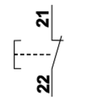 Buton simplu , rosu NYGBA42P 1×NC, 3A/240V AC, IP42