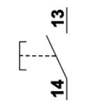 Buton in relief, galben NYGBL51S 1×NO, 3A/240V AC, IP42