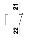 Buton in relief, rosu NYGBL42P 1×NC, 3A/240V AC, IP42