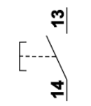 Buton verde inscriptionat ( I alb) NYGBA3311Z 1×NO, 3A/240V AC, IP42