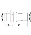 Comutator cu cheie, cu 2 pozitii, scoatere stanga NYBG21KK 1×NO, 3A/230V AC, IP42