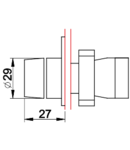 Comutator cu brat normal, 2 pozitii NYBD21KST 1×NO, 3A/230V AC, IP42