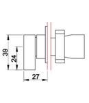 Comutator cu brat lung, 2 pozitii KBJ25LO 1×NC+1×NO, 3A/230V AC, IP42