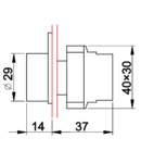 Lampa de semnalizare, alba NYGBV61 3A/400V AC, IP42, NYGI230