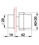 Lampa de semnalizare, rosie,cu rezistor, NYGBV74P 3A/230V AC, IP42, NYGI130