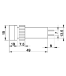 Lampa de semnalizare cu LED, albastra LJL16-BA 12V AC/DC, d=16mm