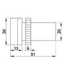 Lampa de semnalizare cu LED, rosie LJL22-RA 12V AC/DC, d=22mm