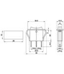 Intrerupator pentru aparate,3 pozitii,negru,(marcaj I-0-II ) TES-12 16(6)A, 250V AC