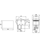 Intrerupator pentru aparate, P-O, 2 poli, rosu-iluminat TES-41 16(6)A, 250V AC