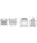 Transformator monofazic normal TVTR-100-B 230V / 6-12-18-24V, max.100VA