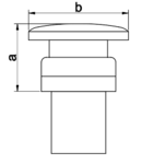 Tasta buton de avarie tip ciuperca,rosu,inscriptionat STOP NYG2-F7