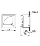 Ampermetru analogic de curent alternativ, masurare directa ACAM96-10 96×96mm, 10A AC