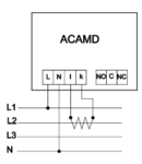 Ampermetru digital de c.a., masurare indirecta cu reductor ACAMD-72 72×72mm, 5A AC