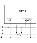 Ampermetru si voltmetru digital cu raport de transf.reglabil DTT-1-72 72×72mm, 500V AC, 0-9500/5A AC