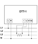 Ampermetru si voltmetru digital cu raport de transf.reglabil DTT-1-96 96×96mm, 500V AC, 0-9500/5A AC