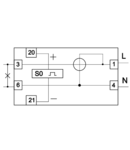 Contor de en. electrica direct,afisaj LCD, monofazat, 1 mod. TVOF11 230VAC / 5(40)A