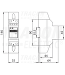 Contor de en. electrica direct,afisaj LCD, monofazat, 2 mod. TVOF12 230VAC / 10(60)A