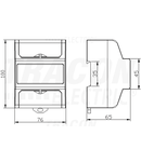 Contor de en. electrica direct,afisaj LCD, monofazat, 4 mod. TVOF14 230VAC / 10(100)A