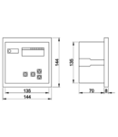 Regulator de putere reactiva,masurare 3F, 7 bat.de cond. TFJA-03 144×144mm