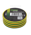 Banda izolatoare, verde-galben ZS10 10m×18mm, PVC, 0-90°C, 40kV/mm