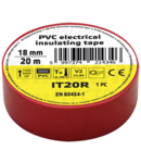 Banda izolatoare, rosie IT20R 20m×18mm, PVC, 0-80°C, 5.5kV/mm