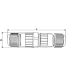 Manson de cablu cu presetupe CST1 3×1 mm2, Pg9, IP65, PA6.6