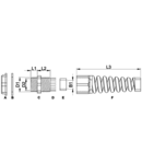 Presetupa metrica cu protectia cablului MG-12TG M12×1.25mm