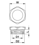 Surub reductor cu filet metric TMSZ-20/12 M20×1.5mm