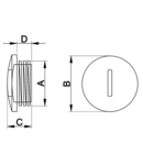 Dop metric TMZ-63 M63×1.5mm