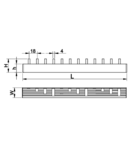 Sina de legatura cu pini TFSS-1 max.63A, 230/400VAC,1P, 56modul, 1m