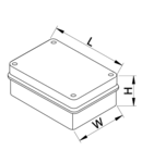 Doza electronica din materialplastic, gri deschis MED8125 80×120×50, IP54