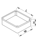 Doza ghips-carton, cu capac, portocaliu GD100 100×100×45mm