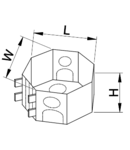 Doza octogonala de aparataj, inseriabila,ST D70/8 72×72×46mm