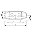 Doza cu reglaj al adancimii, alb UD70 H=110-130-160mm, D=70mm