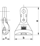 Armatura de sustinere, cu cheie TSZK1-B 25-120mm2, 12kV