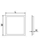 Panou cu LED-uri, patrat, alb LPE606050NW 220-240 VAC; 48 W; 3300 lm; 595×595 mm, 4000 K; IP40, EEI=A