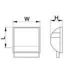 Proiector cu halogenuri metalice, simetric, cu balast R-FHSZ-E40-400SZ 230V, 50Hz, E40, max.400W, EEI=A