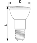 Sursa de lumina spot cu LED SMD SMD-E14-12-WW 230V, 50Hz, E14, 3W, 3000K, 210lm, 12×LED2835, 120°, EEI=A+