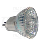 Sursa LED, rosu MR11L-R 12 V AC/DC, MR11, 0,8W, 120°, G5.3, 12×LED