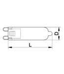 Lampa incandescenta halogen, 3 buc/blister, alb laptos TLWI-G9-60-F 230V, 50Hz, G9, 60W, 2700K, 2000h