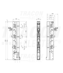 Separator vertical cu sig. MPR, desc.individuala a polilor SL00-3X/185/KU00 500/690V AC, 220/400V DC, max.160A, 3P, 00, U