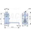 Clema strangere tip V, pentru cabluri CU/AL si pentru bare KM2G-F/A30-40 240mm2, 30-40mm