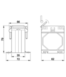 Transformator de curent, bobinat, clasa 0,5 AVBS-5 5A/5A, 2,5VA