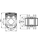 Transformator de curentpentru bara de 40mm AV40100SH 100A/5A, 2,5VA, Po:0,5