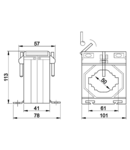 Transformator de curent, pentru bara 60mm, clasa 0,5 AV60600SH 600A/5A, 10VA