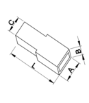 Izolatie PVC pentru fisa glisanta, (CS6) SZICS6 6,3×0,8mm