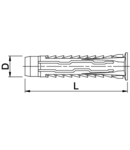 Diblu universal cu rezistenta mare T5-UNI M5×25mm, PA6.6