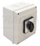 Selector, 0-1-2, in carcasa TKB-256/3T65 400V, 50Hz, 25A, 2×3P, 7,5kW, 48×48mm, 60°, IP65