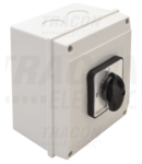 Selector, 0-1-2, in carcasa TKB-259/3T65 400V, 50Hz, 25A, 2×3P, 7,5kW, 48×48mm, 90°, IP65