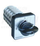 Selector, 0-1-2, in carcasa TKB-259/4T65 400V, 50Hz, 25A, 2×4P, 7,5kW, 48×48mm, 90°, IP65